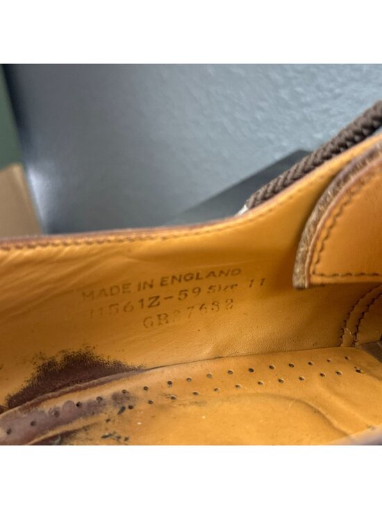 Vintage 90s Dr Martens Made In England Brown Leather Oxford Shoes UK 11 US 12 main image 4